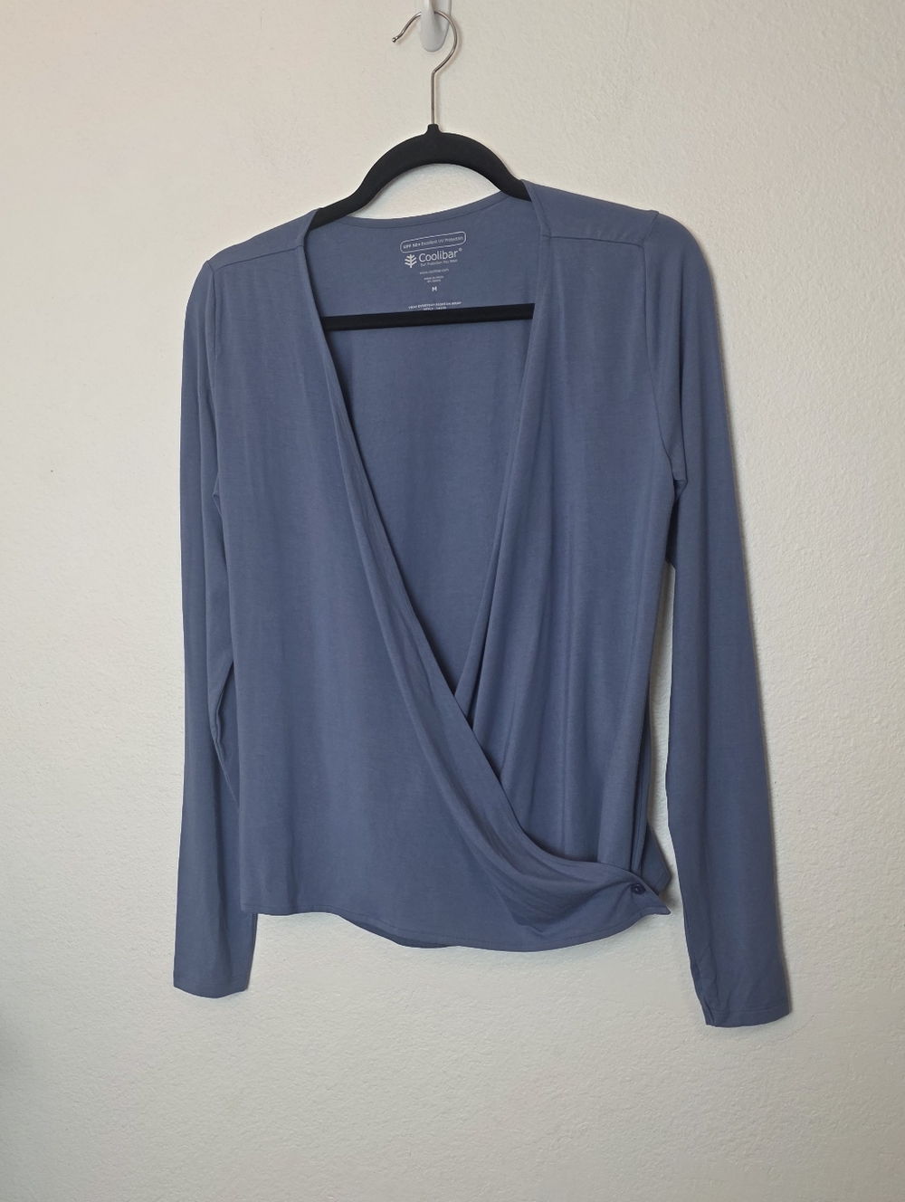 COOLIBAR Vrae Longsleeve Everyday Fashion Wrap In Blue UPF 50 Outdoor Beach Sz M